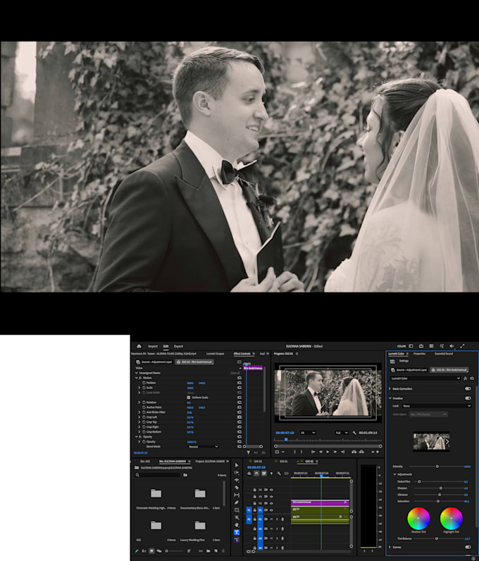 edit wedding videos for filmmakers and studios