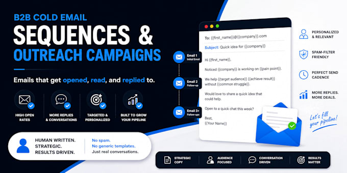 write b2b cold email sequences and cold outreach campaigns