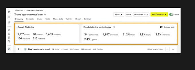 manually send personalized cold emails for lead generation