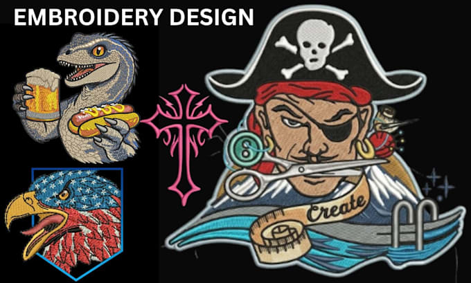 do embroidery digitizing logo into dst pes file in few hours