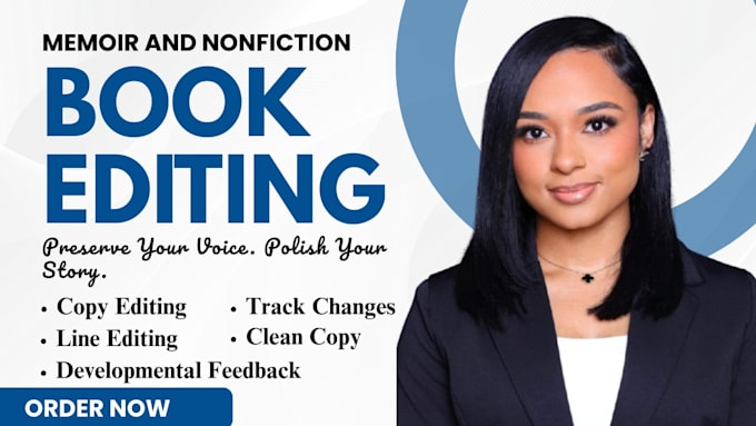 proofread, copy edit format memoir, nonfiction manuscript, developmental editor