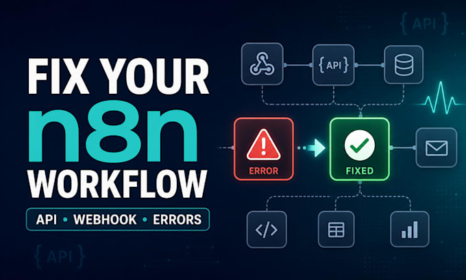 fix debug and optimize your n8n workflow and API integrations