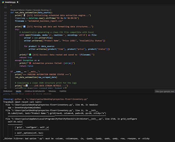 build custom python bots and API integrations