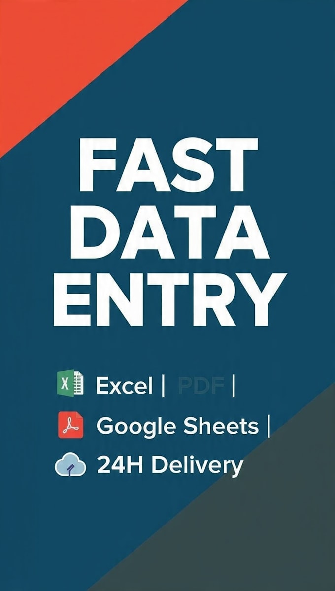 do fast and accurate data entry, excel and admin work