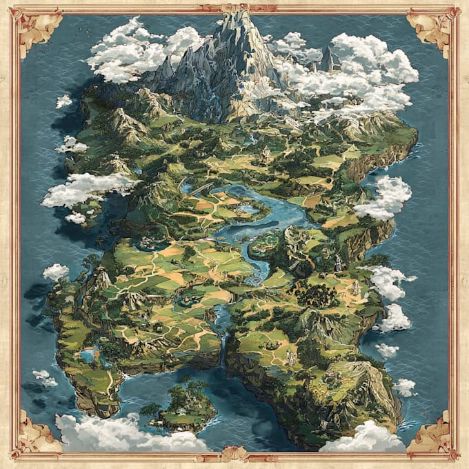 paint a fantasy map
