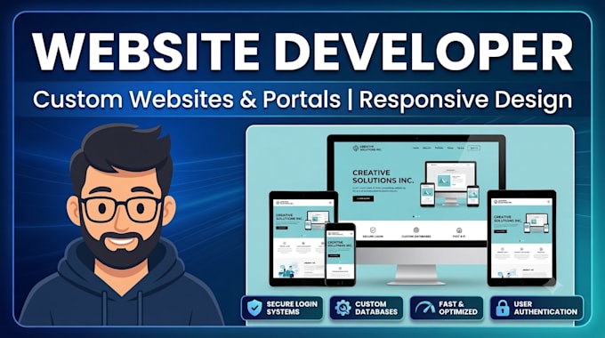 Build a responsive, custom website using html along with css by Wali ...