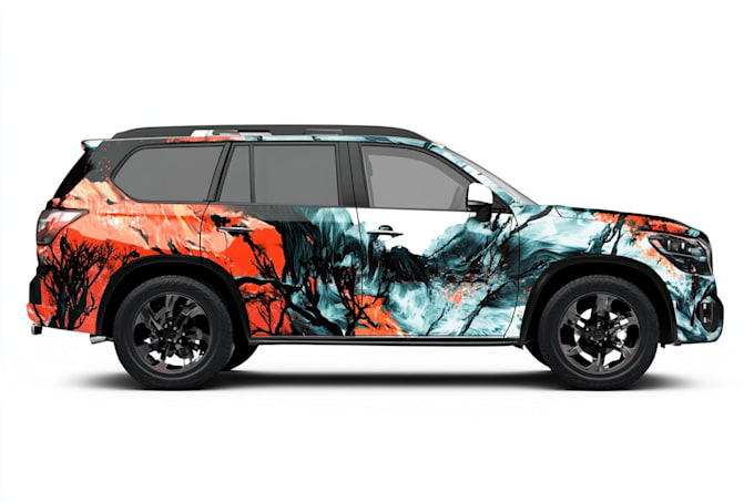 make awesome car wrap design, van wrap, and any vehicle