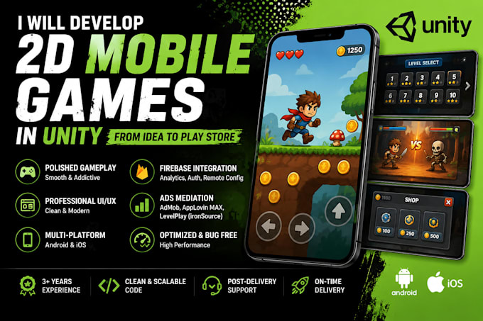 develop unity 2d game for you