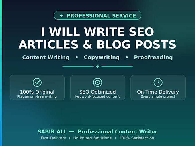write high quality content and articles