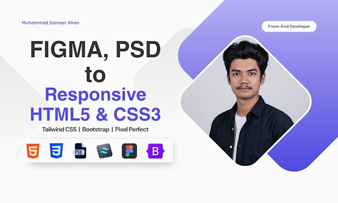 convert figma to html css responsive website layout