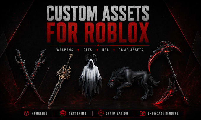 create custom roblox weapons and ugc 3d models