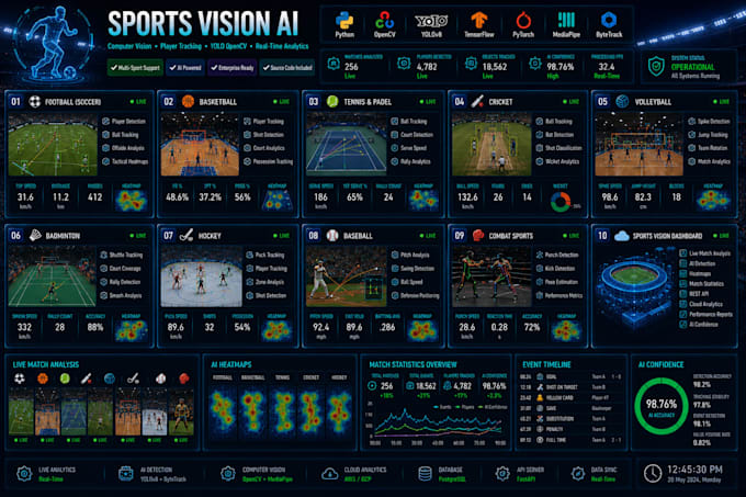 develop sports vision ai, computer vision, opencv python, yolo player tracking