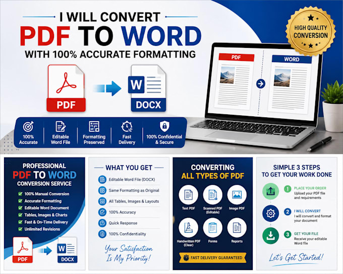 convert PDF to editable word document manually