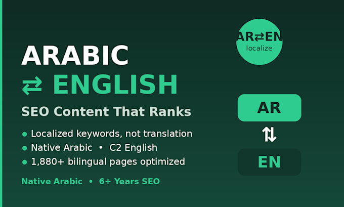 optimize your arabic and english website content for SEO and conversions