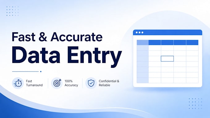 accurately do data entry and excel spreadsheet work