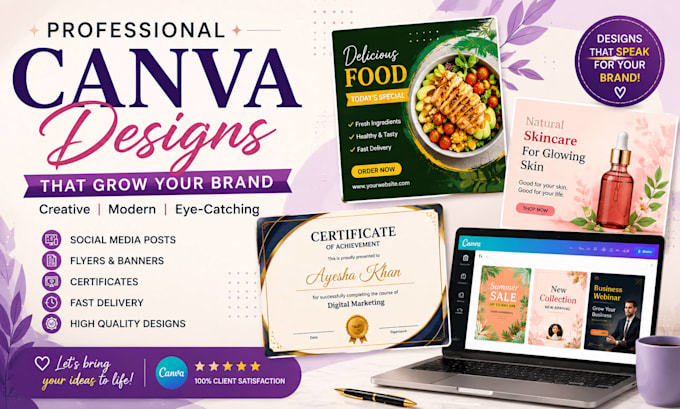 design professional canva posts and flyers