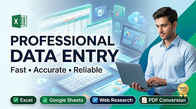 do precise data entry and excel tasks