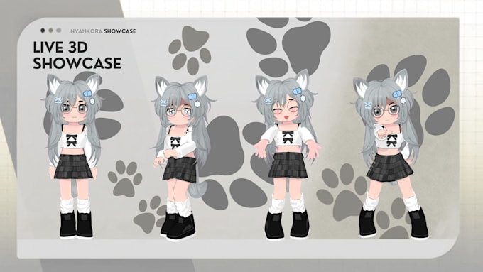 create a custom 3d chibi character for vtuber and vrchat