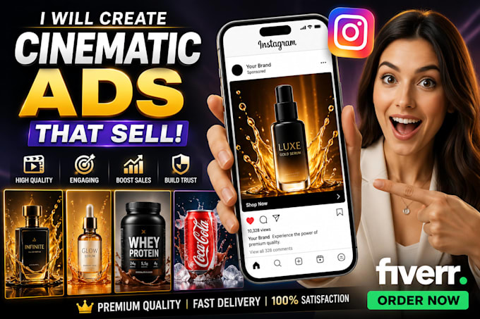 create high end cgi ads commerical for instagram