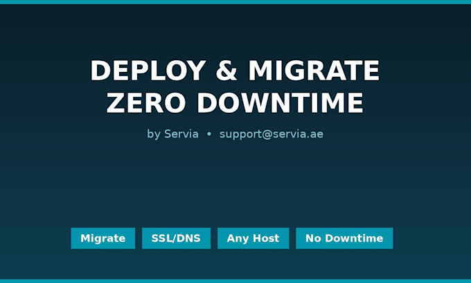 deploy or migrate your website and set up hosting with zero downtime
