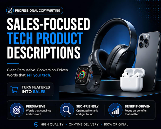 write sales focused product descriptions for tech products