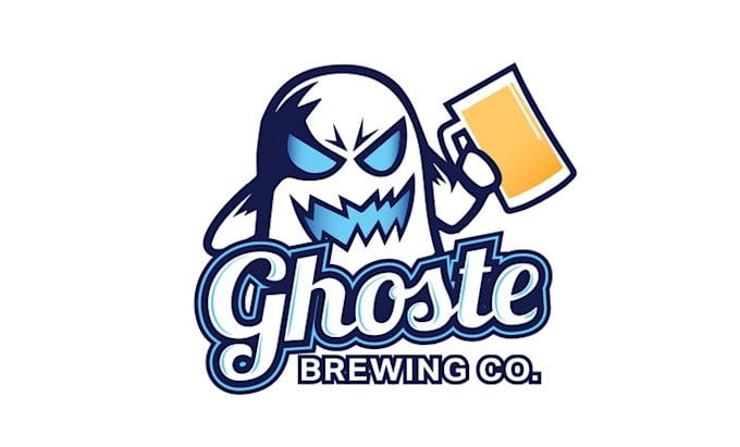 design ghoste brewery bar company logo