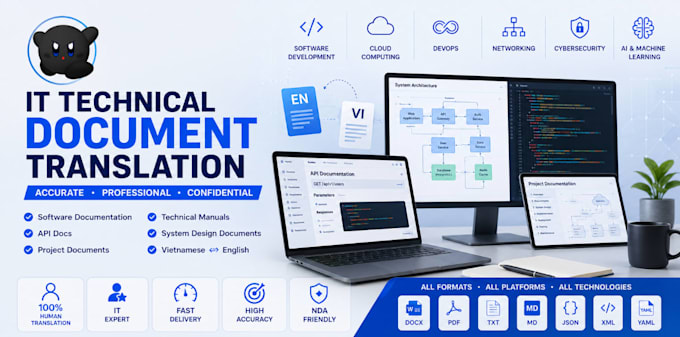 translate, write IT documents english to vietnamese and vice versa