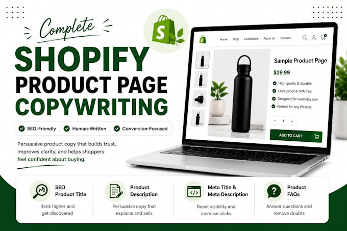 write shopify product page copy for SEO and conversions