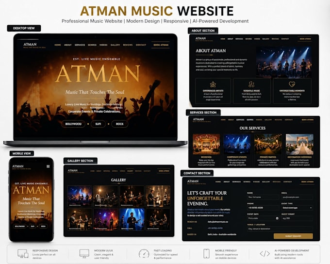 create a modern responsive website for your buisness