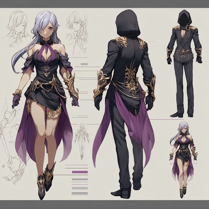 design character sheet or reference sheet for your character