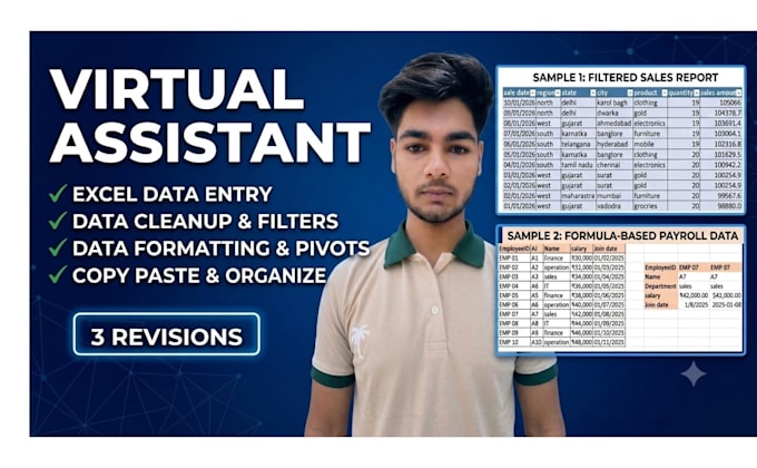 do microsoft excel data entry, formatting, pivot tables and charts