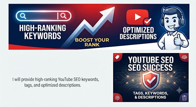 do professional youtube SEO, tags, and video description