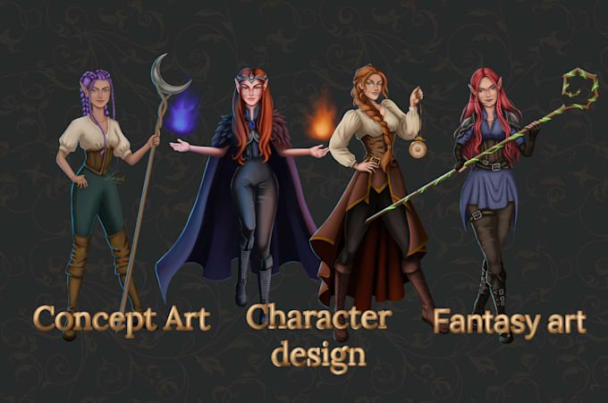 draw fantasy character illustrations