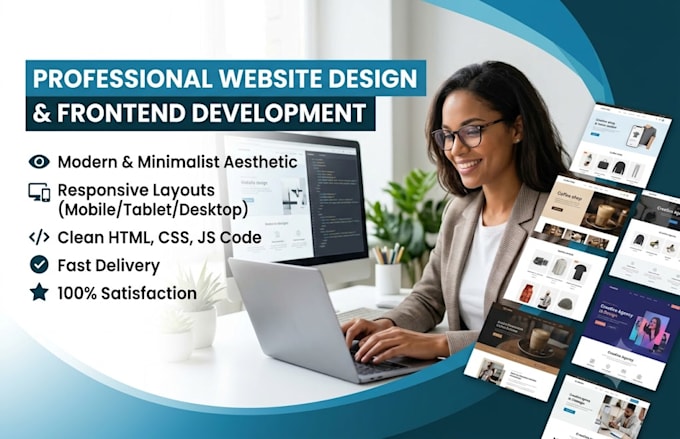 develop a responsive frontend website