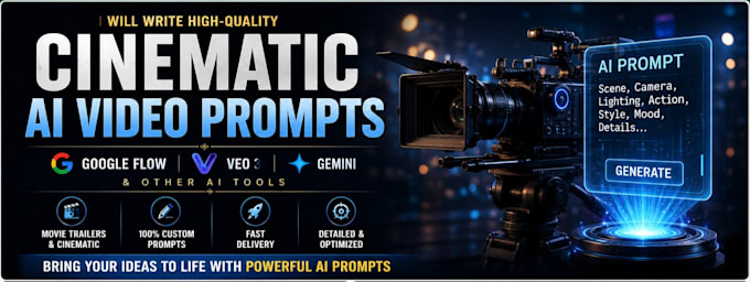 create cinematic ai prompts for google flow veo 3 and gemini