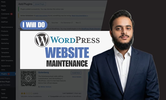 do professional wordpress website maintenance, updates, and bug fixing