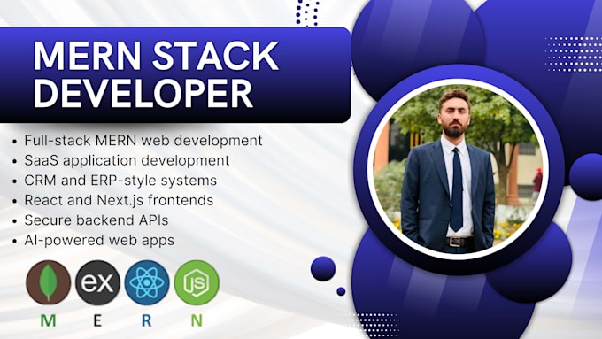 be your mern full stack web developer and saas app developer