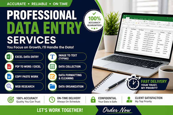 do accurate data entry, excel data entry an copy paste