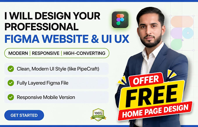 design modern UI UX website in figma