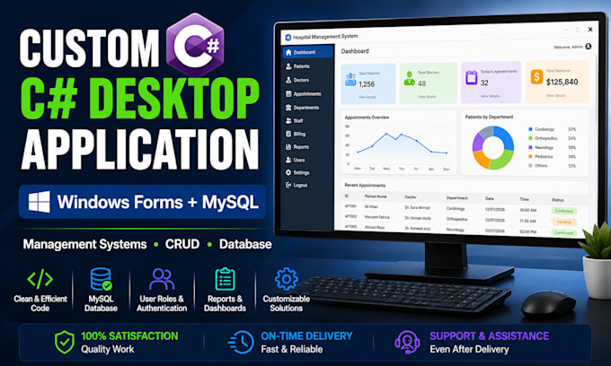 develop a custom c sharp windows desktop application with mysql