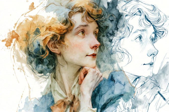 paint with watercolor for illustration and clipart