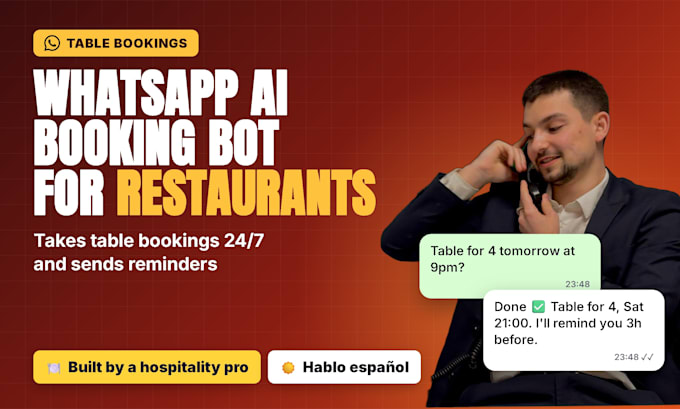 build a whatsapp ai booking chatbot for your restaurant table reservations