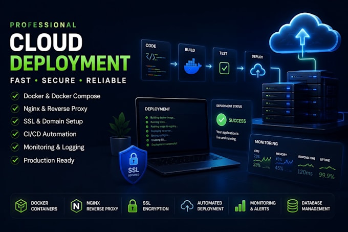 deploy your app to AWS, vps, docker, or digitalocean