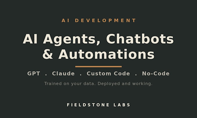 build a custom ai chatbot, agent or automation