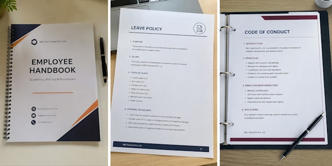create professional HR policies, sops, and employee documents