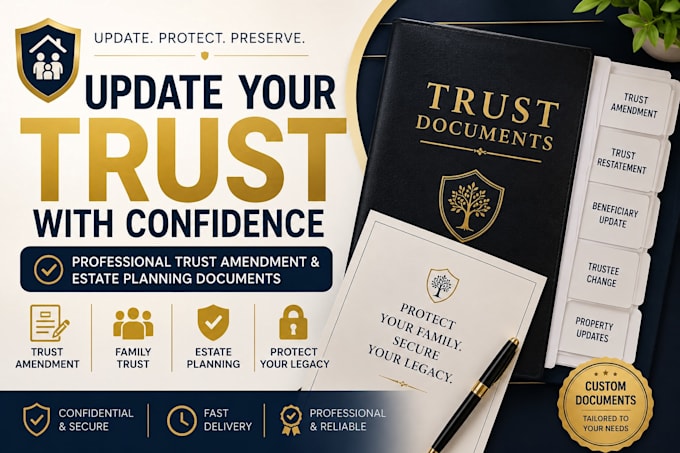 prepare your revocable living trust amendment and trust restatement documents