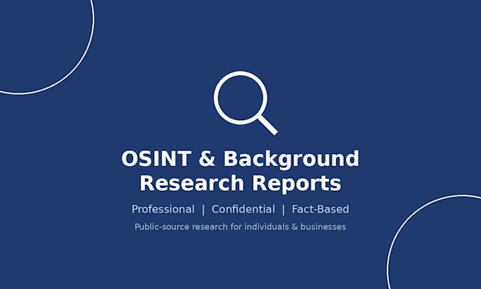 conduct a professional osint background research report