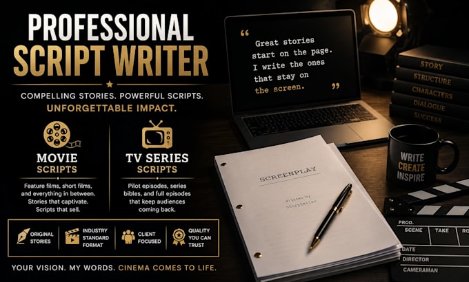 write a screenplay for your movie or TV series