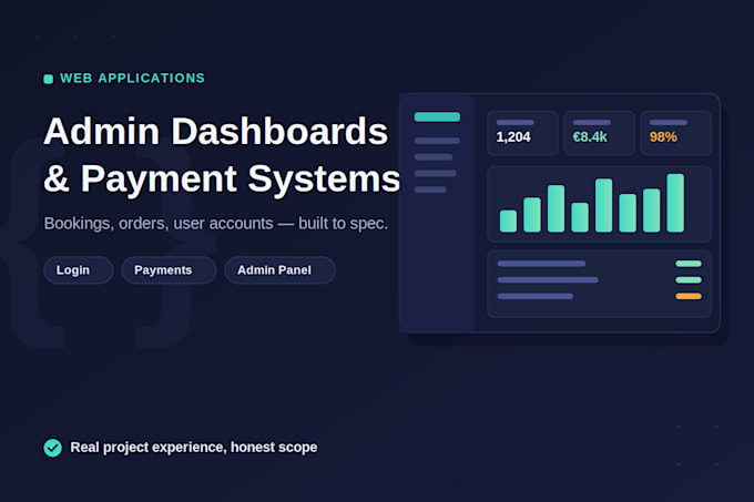 build a custom web app with admin dashboard