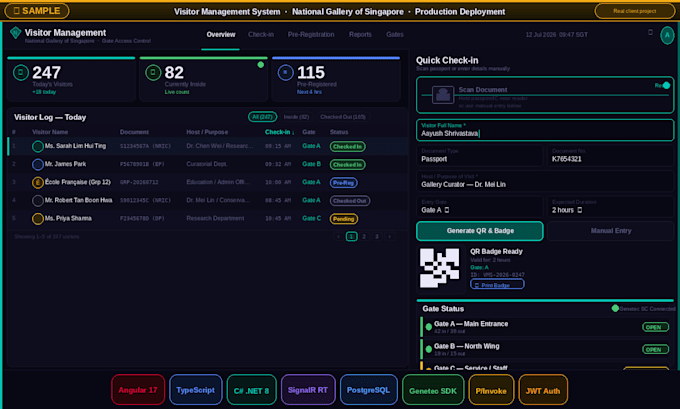 build an angular dashboard or web application with rest API